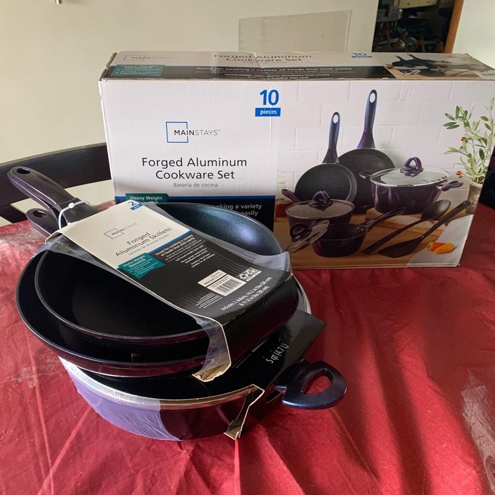 Mainstays Iridescent Cookware Set